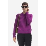 A.P.C. pulover de lână Margery femei, culoarea roz, călduros WVAXY.F23154-FUCHSIA