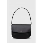 A.P.C. poșetă de piele culoarea negru