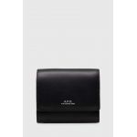 A.P.C. portofel de piele Compact Lois Small culoarea negru, PXBMW.H63453.LZZ
