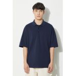 A.P.C. polo de bumbac polo antoine culoarea albastru marin, neted, COGWZ-H26212