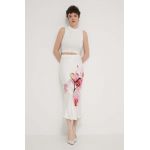 Desigual fusta ORCHID LACROIX culoarea bej, maxi, drept, 24SWFW18