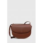 A.P.C. poșetă de piele Sac Geneve culoarea maro, PXAWV.F61161.CAD