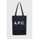 A.P.C. geanta tote axel culoarea albastru marin, CODDP-M61444