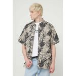 Dickies camasa MAX MEADOWS SHIRT SS barbati, culoarea bej, cu guler clasic, relaxed, DK0A4YS4
