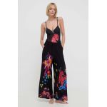 Desigual pantaloni de plaja JUNJLY BOTTOM culoarea negru, 24SWMW05