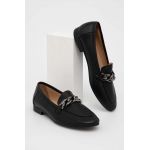 Answear Lab mocasini de piele femei, culoarea negru, cu toc plat