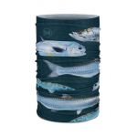 Buff fular împletit Coolnet UV culoarea bleumarin, cu model, 133842