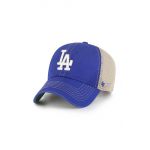 47brand sapca MLB Los Angeles Dodgers culoarea albastru marin, modelator, B-TRWLR12GWP-RYC