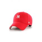 47brand șapcă de baseball din bumbac MLB New York Yankees culoarea rosu, cu imprimeu, B-BRMPS17WBP-RD