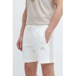 adidas pantaloni scurti din bumbac culoarea bej, IS1344