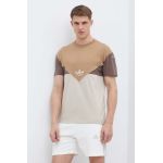 adidas Originals tricou din bumbac barbati, culoarea maro, modelator, IT7262
