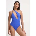 Karl Lagerfeld costum de baie dintr-o bucată culoarea albastru marin, cupa moale