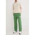 adidas Originals pantaloni de trening din bumbac culoarea verde, neted, IR9328