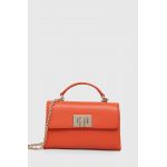 Furla poseta de piele culoarea portocaliu