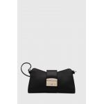 Furla poseta de piele culoarea negru
