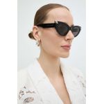 Alexander McQueen ochelari de soare femei, culoarea negru, AM0442S