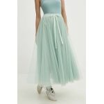 Answear Lab fusta culoarea verde, maxi, evazati