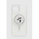 Karl Lagerfeld Husă pentru telefon iPhone 15 Plus / 14 Plus 6.7" culoarea transparent