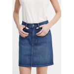 G-Star Raw fusta jeans culoarea albastru marin, mini, drept