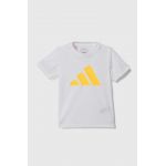 adidas tricou copii culoarea alb, cu imprimeu