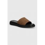 Vagabond Shoemakers papuci din piele CONNIE femei, culoarea maro, cu platforma, 5757-250-19