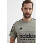 adidas tricou TIRO barbati, culoarea verde, cu imprimeu, IL5661