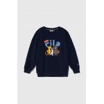 Fila bluza copii LAATZEN culoarea albastru marin, cu imprimeu
