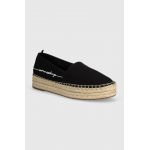 Armani Exchange espadrile culoarea negru, cu platforma, XDS005 XV846 00002