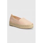 Armani Exchange espadrile culoarea bej, cu platforma, XDS005 XV846 00095