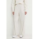 Reebok Classic pantaloni Basketball femei, culoarea bej, drept, high waist, 100076242
