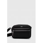 BOSS borsetă de piele culoarea negru, 50516765