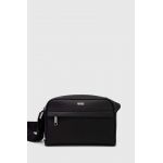 BOSS borsetă de piele culoarea negru, 50521151