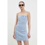 Answear Lab rochie jeans mini, mulata