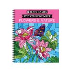 Brain Games. Sticker by Number: Flowers and Nature