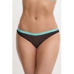 Pepe Jeans chiloti de baie DOT MESH BIKINI culoarea negru, transparent, PLU11015