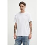 G-Star Raw tricou din bumbac barbati, culoarea alb, cu imprimeu