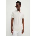 Hollister Co. tricou polo barbati, culoarea bej, neted