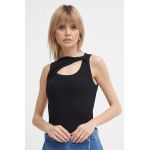 Dkny top femei, culoarea negru, P4BSAN40