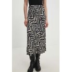 Answear Lab fusta culoarea negru, midi, evazati