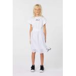Karl Lagerfeld fusta fete culoarea alb, midi, evazati