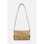 AllSaints geanta de mana din piele intoarsa MIRO SATCHEL culoarea bej, W071XA