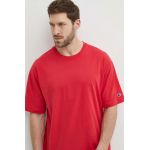 Champion tricou din bumbac barbati, culoarea rosu, neted, 220017
