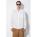 A.P.C. camasa de in chemise cassel logo culoarea bej, cu guler clasic, relaxed, LIAEK-H12545