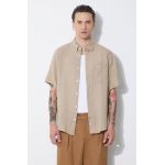 A.P.C. camasa de in chemisette bellini logo culoarea bej, cu guler clasic, regular, LIAEK-H12551