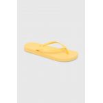 Ipanema slapi ANAT COLORS femei, culoarea galben, cu toc plat, 82591-AQ608
