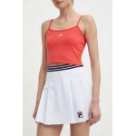 Fila fusta Laiwu culoarea alb, mini, evazati, FAW0747