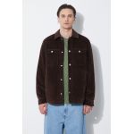 A.P.C. geaca din velur Blouson Alex culoarea maro, de tranzitie, COGVV.H02625.CAE