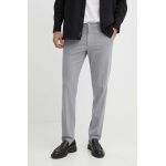 BOSS pantaloni bărbați, culoarea gri, mulată, 50507575