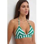 Superdry sutien de baie culoarea verde, cupa usor rigidizata