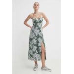 Abercrombie & Fitch rochie culoarea verde, midi, evazati